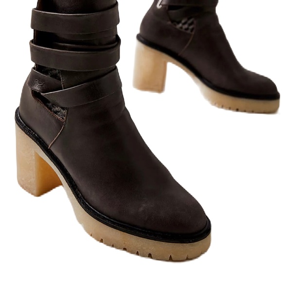 Free People Shoes | Free People Jesse Cutout Boot in Bitter Brown size 9.5 - Picture 2 of 6